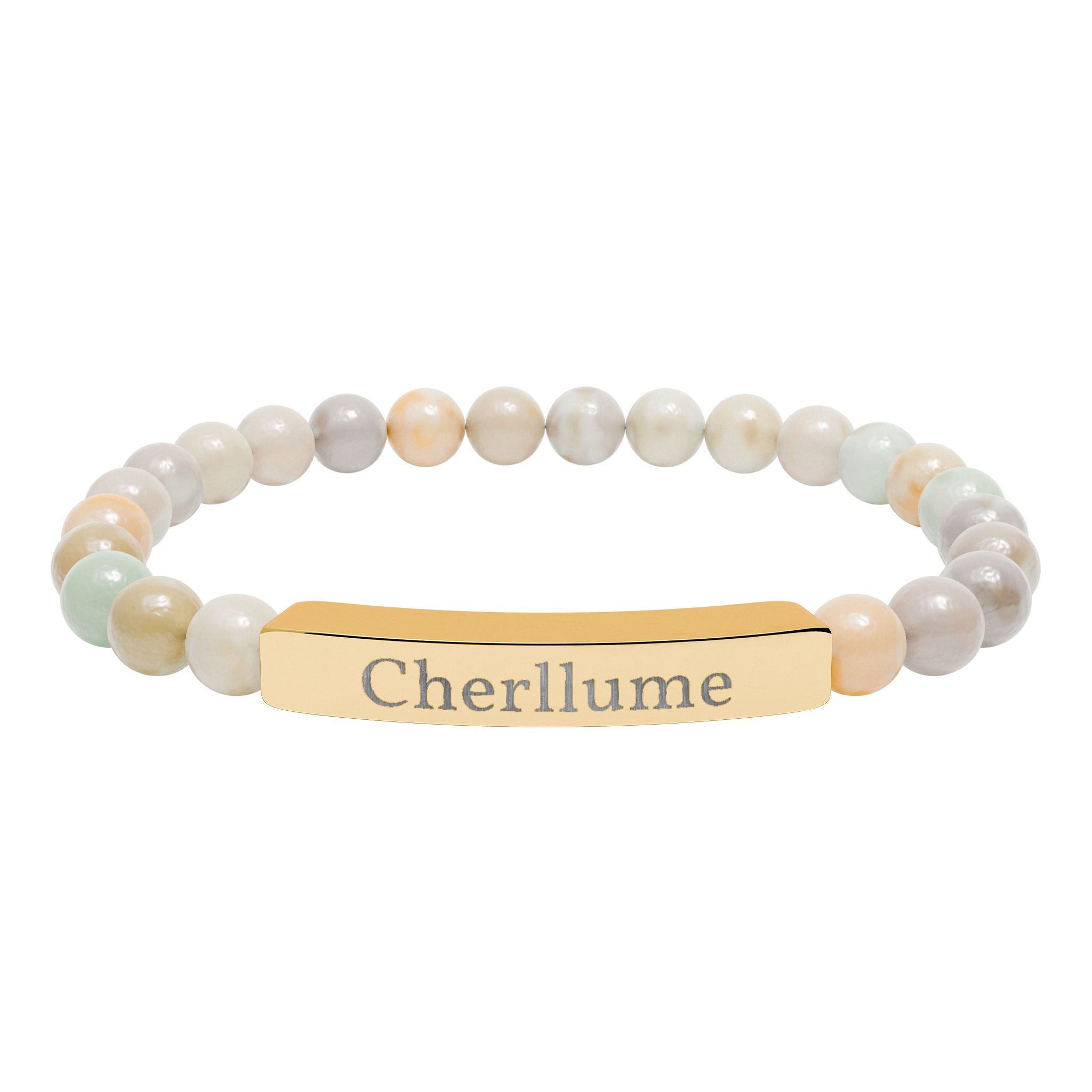 Grounded in You — Engravable Stone Stretch Bracelet
