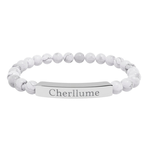 Grounded in You — Engravable Stone Stretch Bracelet