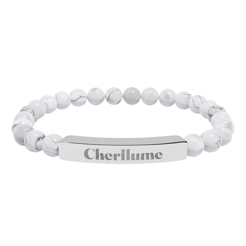 Grounded in You — Engravable Stone Stretch Bracelet